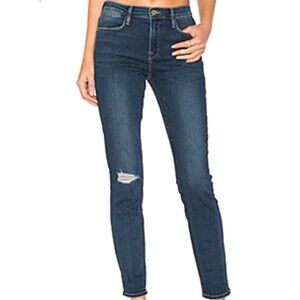 Frame Le High skinny distressed blue jeans sz 29
